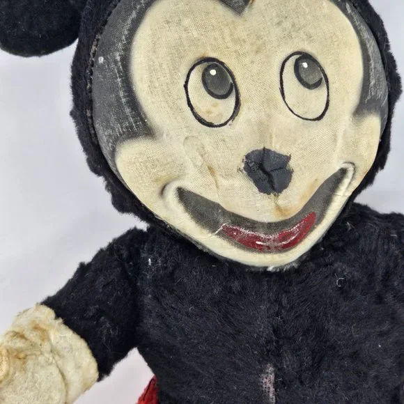 Vintage Gund Disney Mickey Mouse Plush Stuffed Animal 1940s